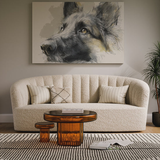 Belgian Shepherd Dog Portrait Canvas Art – short video of the print
