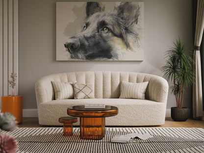 Belgian Shepherd Dog Portrait Canvas Art – short video of the print