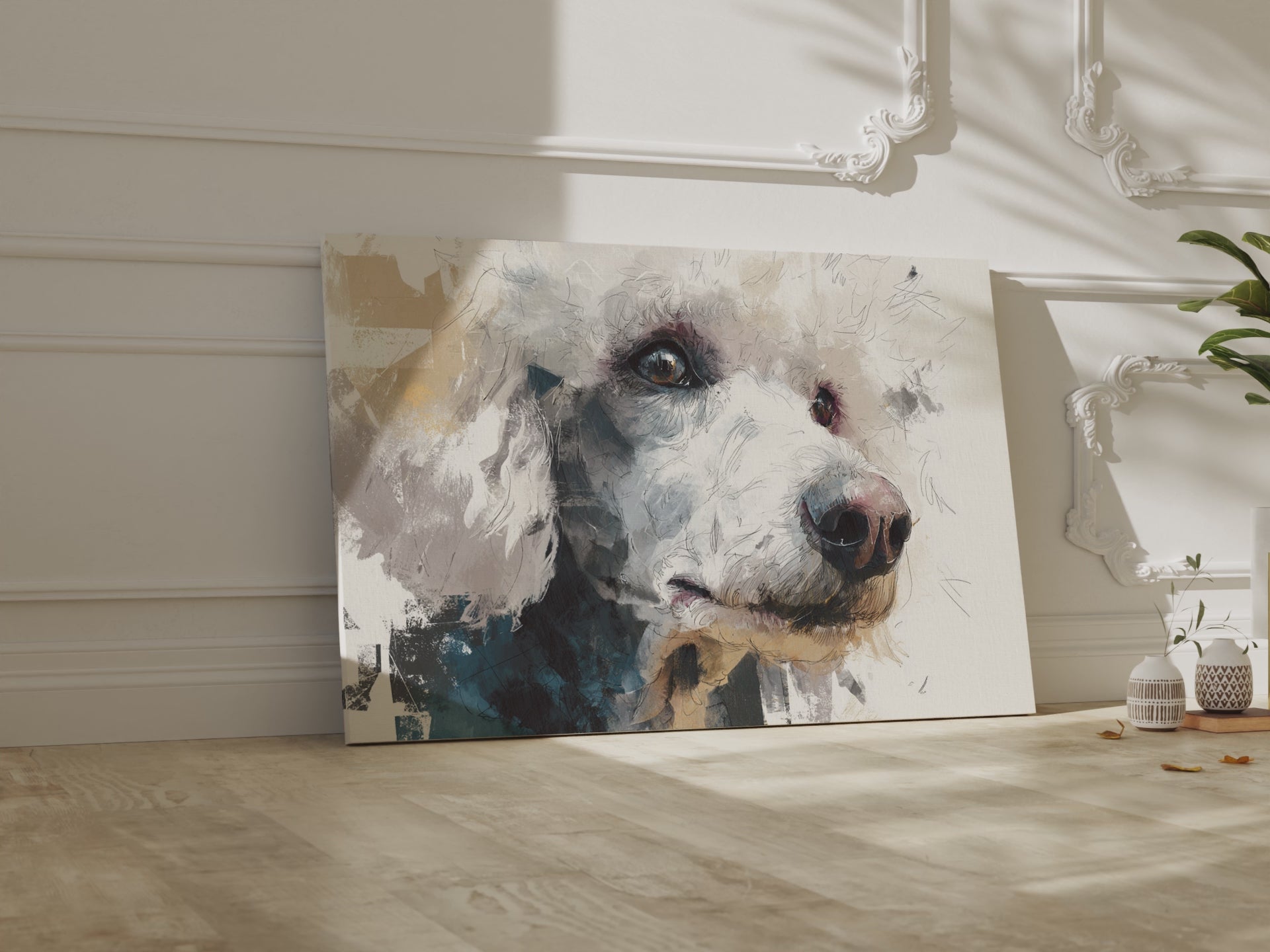 Stylized Poodle Canvas Wall Art – short video of the print