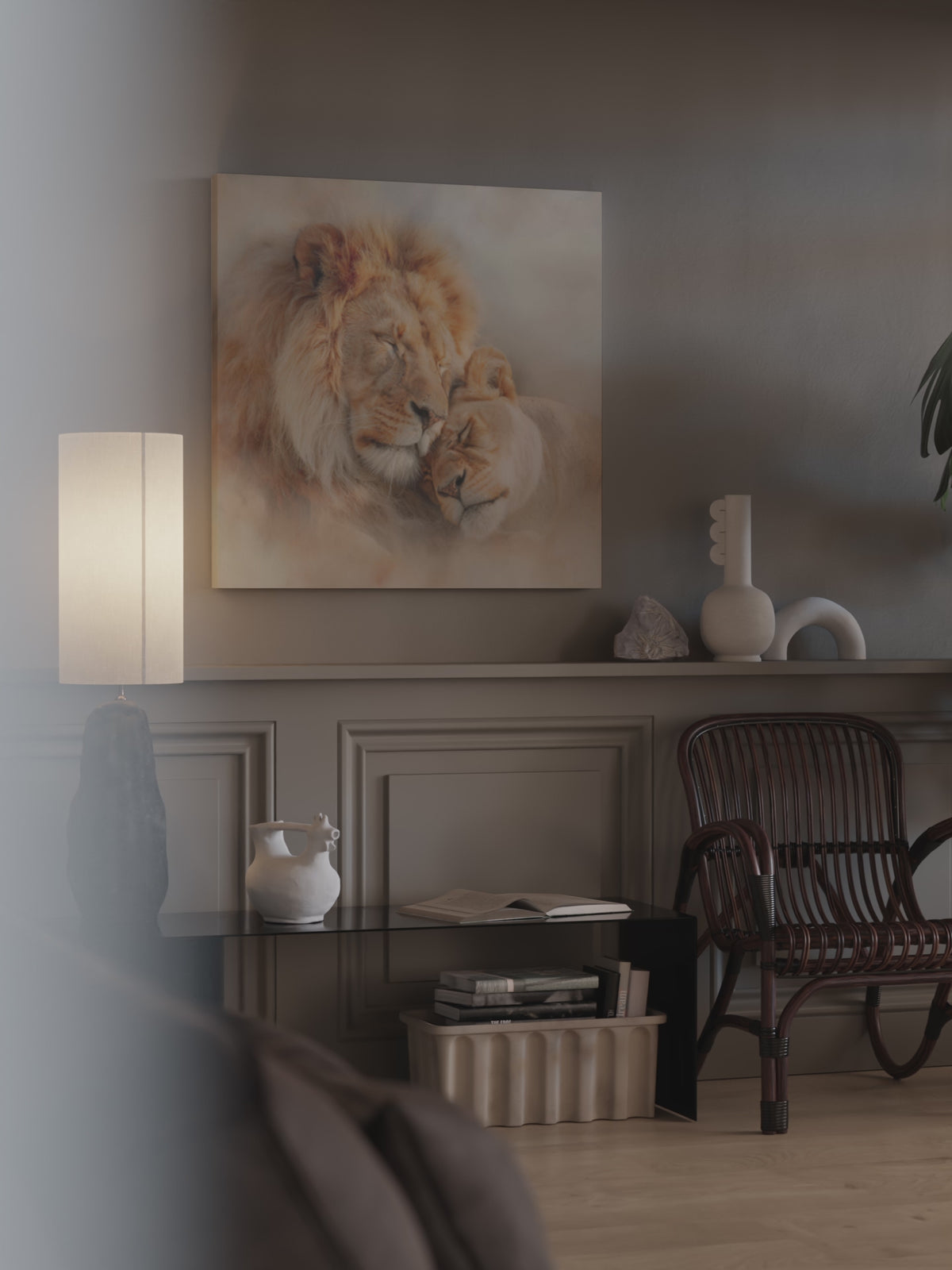 Lion Couple Canvas Art – short video of the print