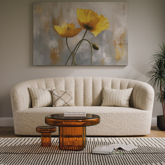 Golden Poppy Flowers Canvas Print – short video of the print
