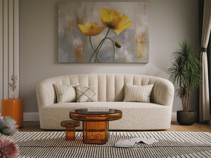 Golden Poppy Flowers Canvas Print – short video of the print