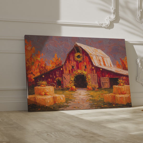 Autumn Barn Wedding Canvas Print – short video of the print