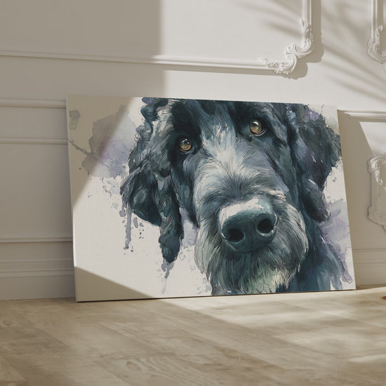 Portuguese Water Dog Canvas Print – short video of the print