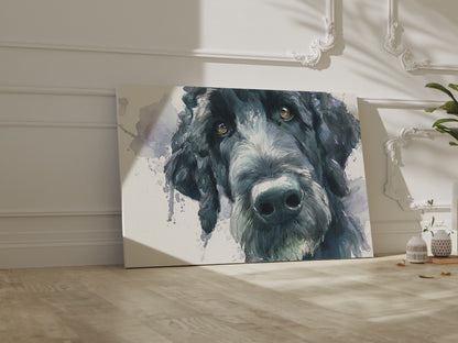 Portuguese Water Dog Canvas Print – short video of the print