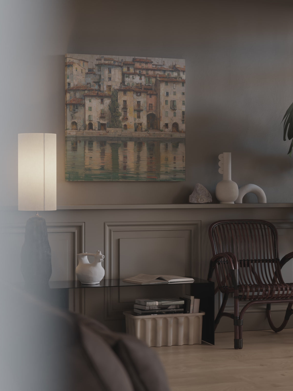 European Waterfront Canvas Print – short video of the print