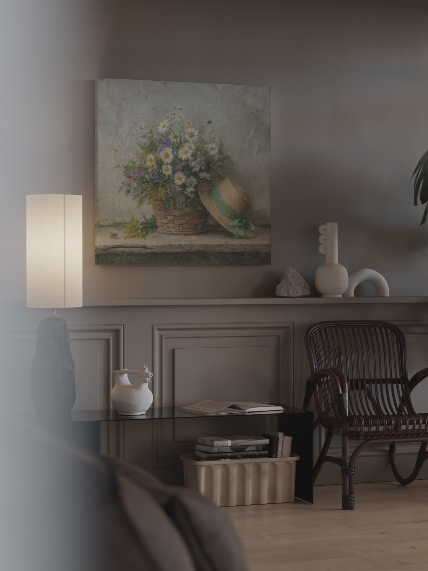 Rustic Wildflower Basket Canvas Art – short video of the print