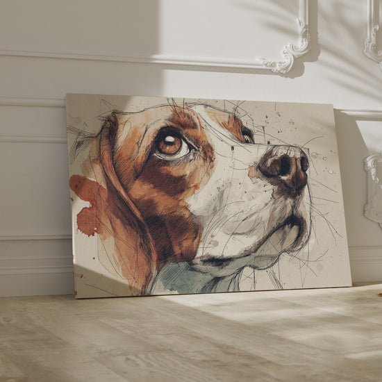Beagle Portrait Canvas Print – short video of the print