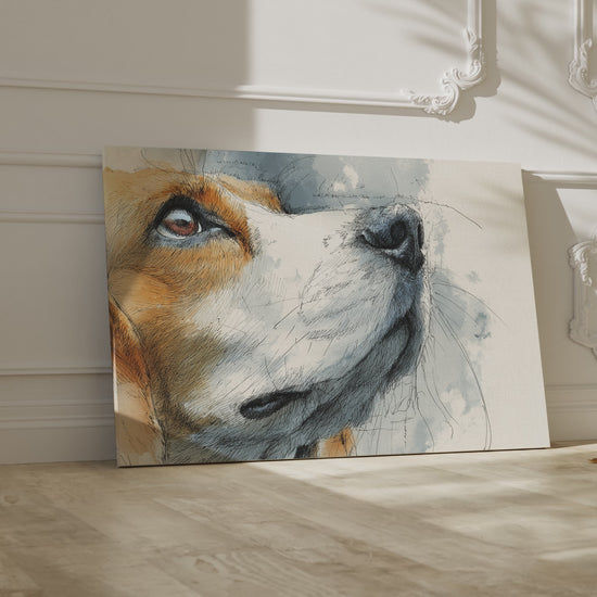 Beagle Portrait Canvas Print – short video of the print