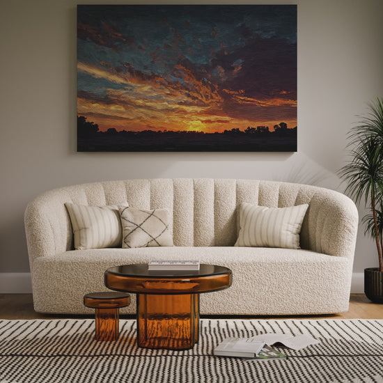 Dramatic Sunset Sky Canvas Print – short video of the print