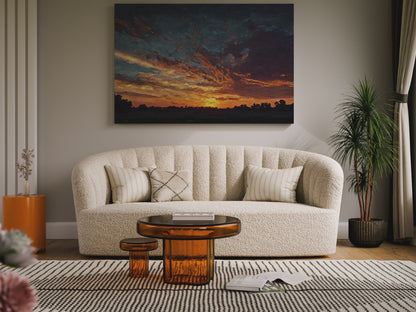 Dramatic Sunset Sky Canvas Print – short video of the print