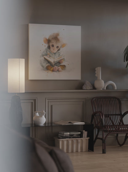 Baby Monkey Reading Wall Art – short video of the print