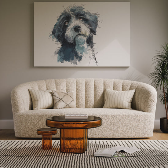 Portuguese Water Dog Canvas Wall Art – short video of the print
