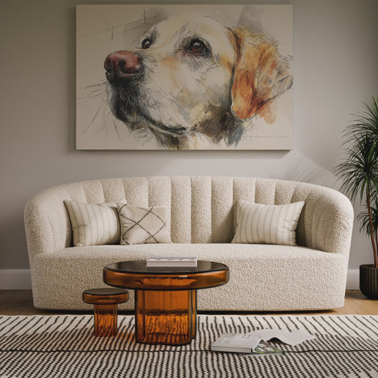 Golden Retriever Canvas Wall Art – short video of the print