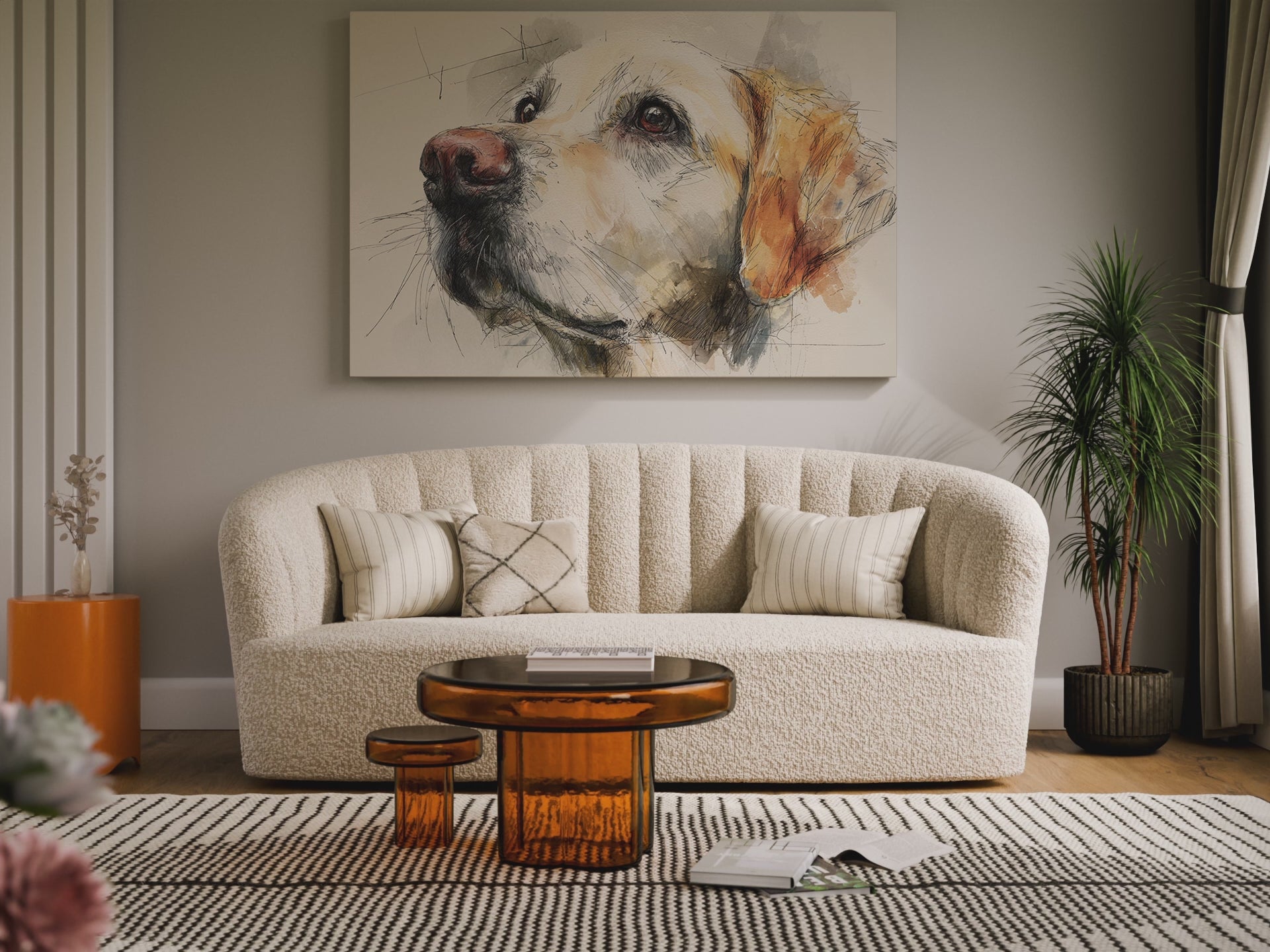 Golden Retriever Canvas Wall Art – short video of the print