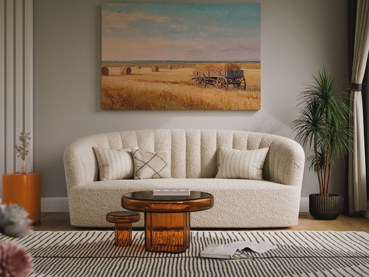 Harvest Wheat Field Canvas Art – short video of the print
