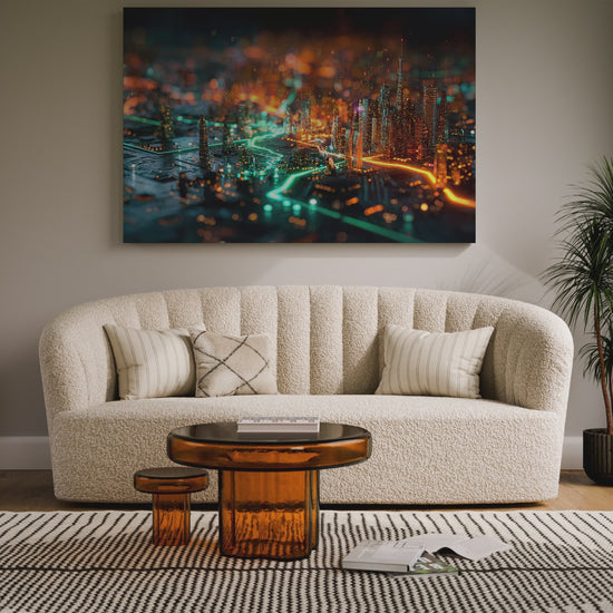 Cyberpunk Circuit Board Canvas Print – short video of the print