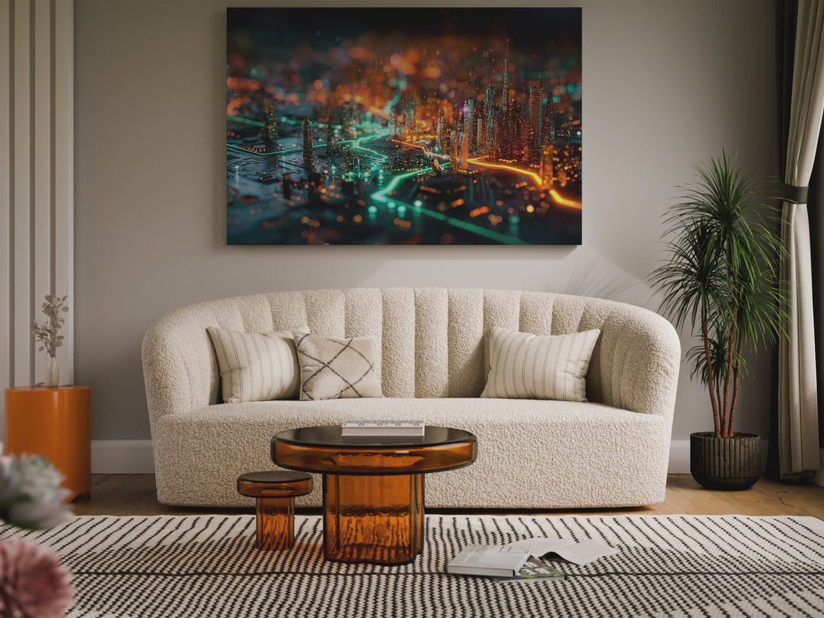 Cyberpunk Circuit Board Canvas Print – short video of the print