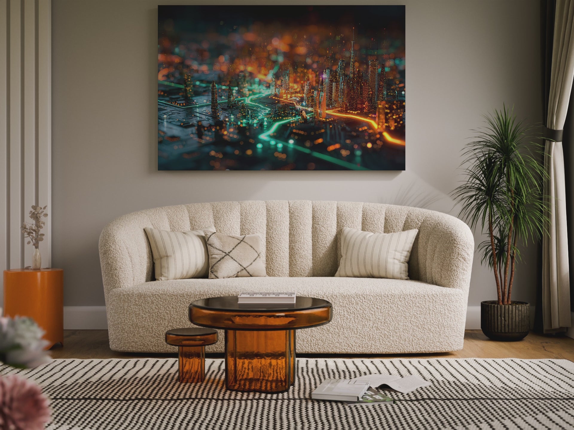 Cyberpunk Circuit Board Canvas Print – short video of the print