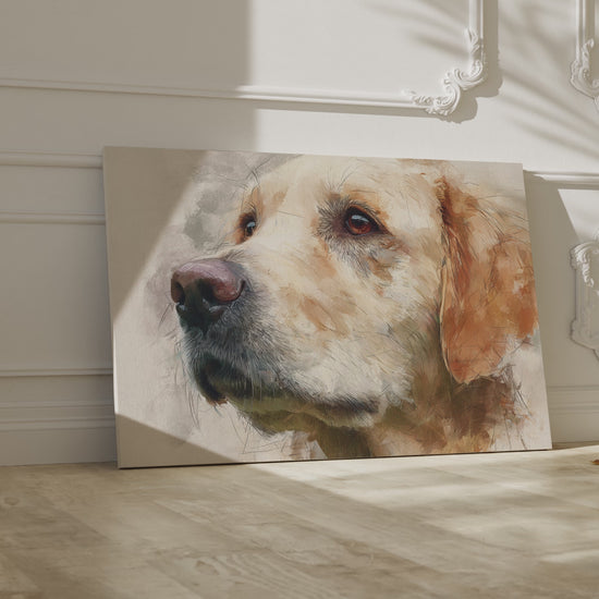 Golden Retriever Portrait Canvas Art – short video of the print