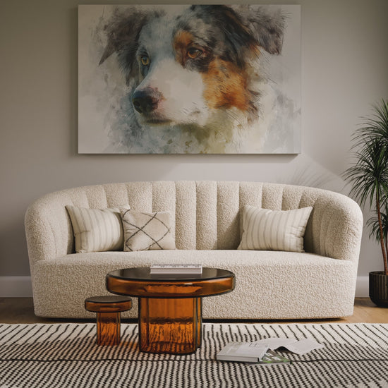 Australian Shepherd Portrait Wall Art – short video of the print
