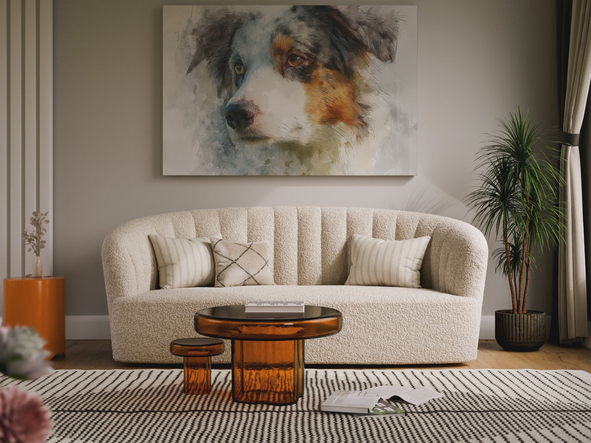 Australian Shepherd Portrait Wall Art – short video of the print