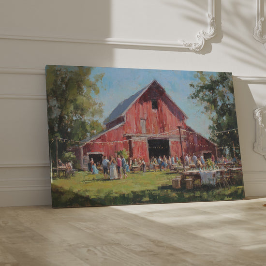 Barn Wedding Canvas Wall Art – short video of the print