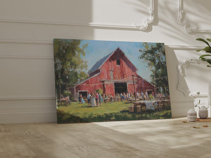 Barn Wedding Canvas Wall Art – short video of the print