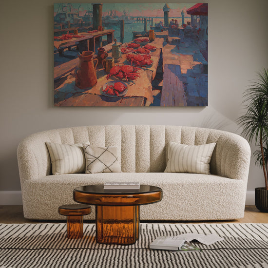Chesapeake Bay Crab Feast Canvas Art – short video of the print