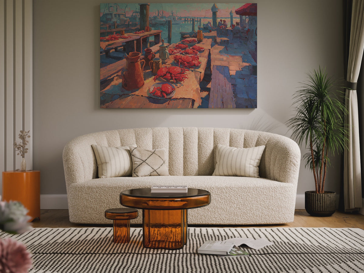 Chesapeake Bay Crab Feast Canvas Art – short video of the print