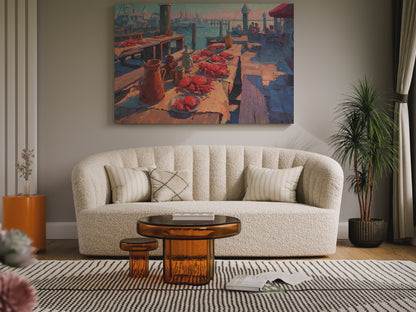 Chesapeake Bay Crab Feast Canvas Art – short video of the print