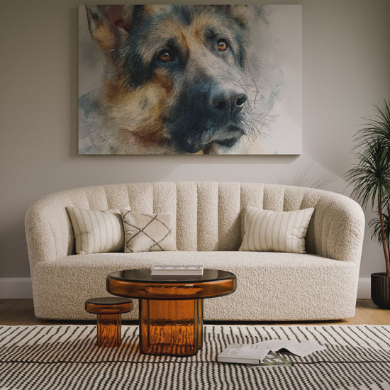 German Shepherd Canvas Wall Art – short video of the print