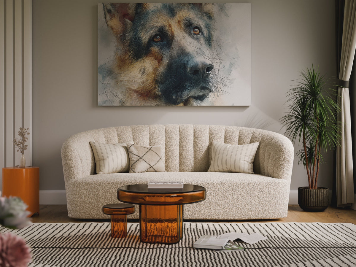 German Shepherd Canvas Wall Art – short video of the print