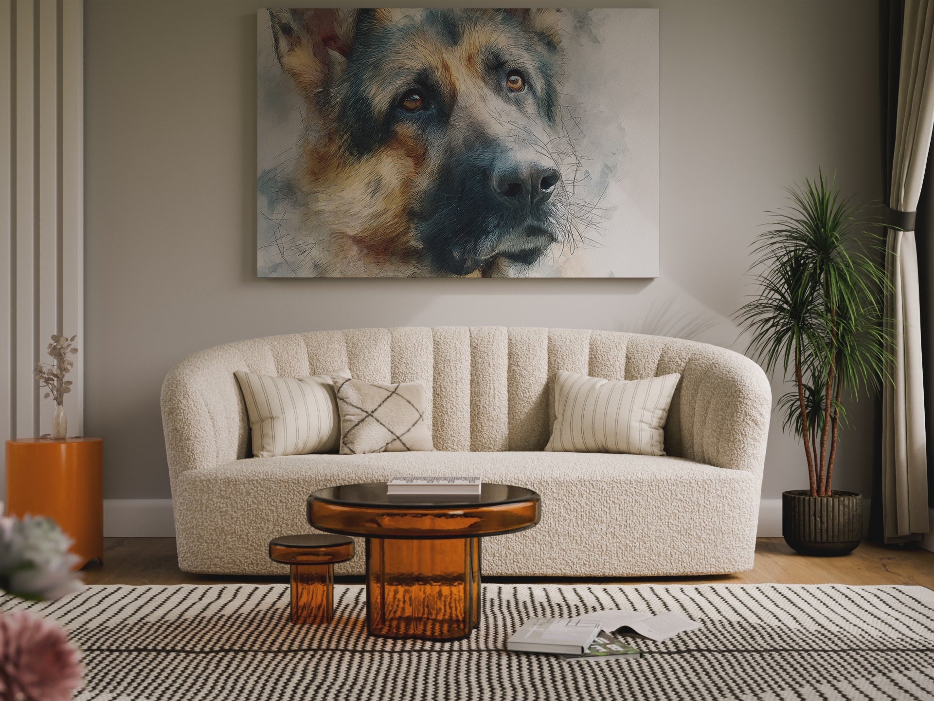 German Shepherd Canvas Wall Art – short video of the print