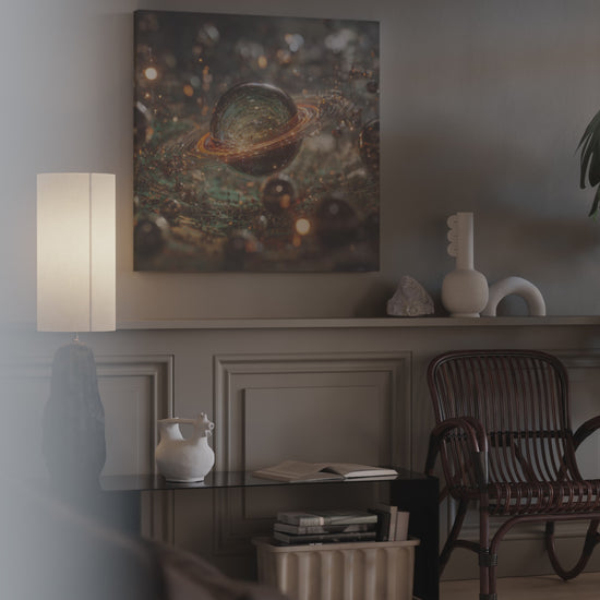 Abstract Saturn Planet Canvas Art – short video of the print