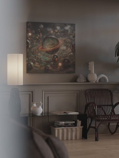 Abstract Saturn Planet Canvas Art – short video of the print