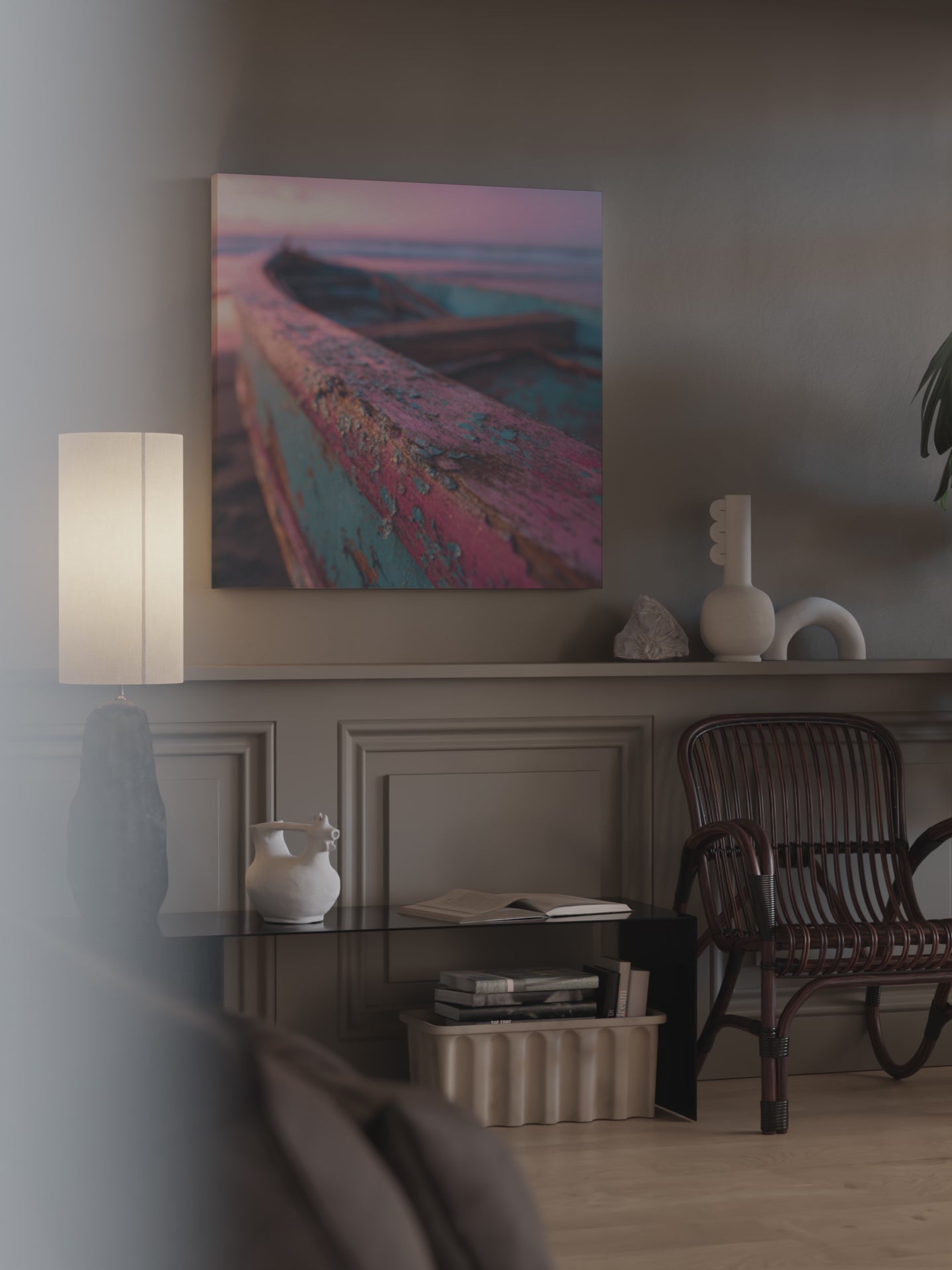 Vintage Surfboard Canvas Print – short video of the print