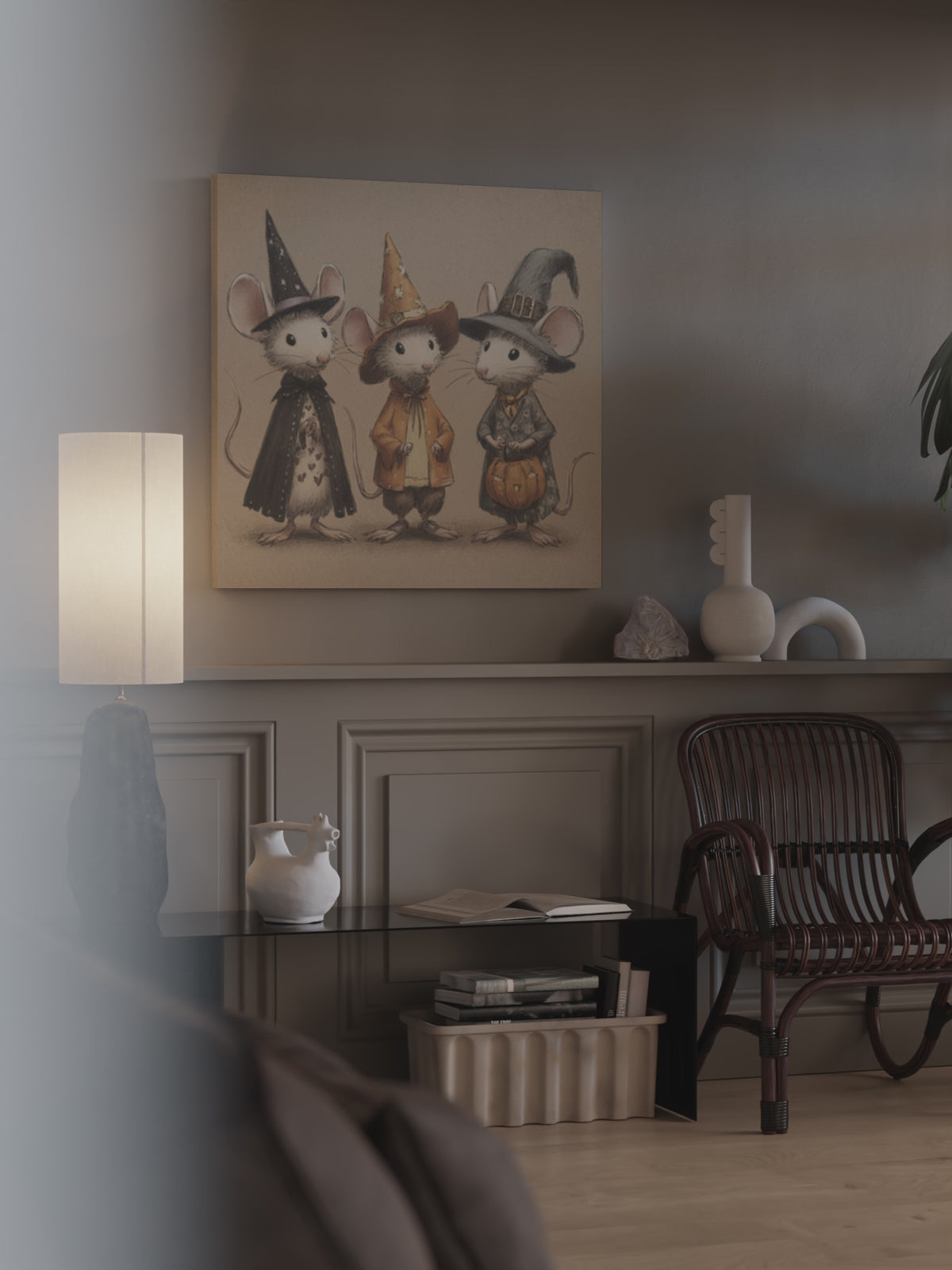 Halloween Mice Canvas Wall Art – short video of the print