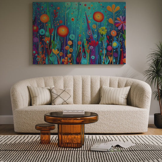 Colorful Abstract Garden Canvas Art – short video of the print