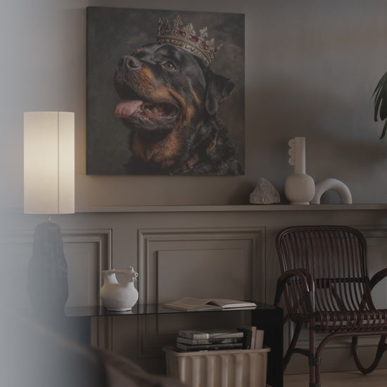Rottweiler King Canvas Print – short video of the print