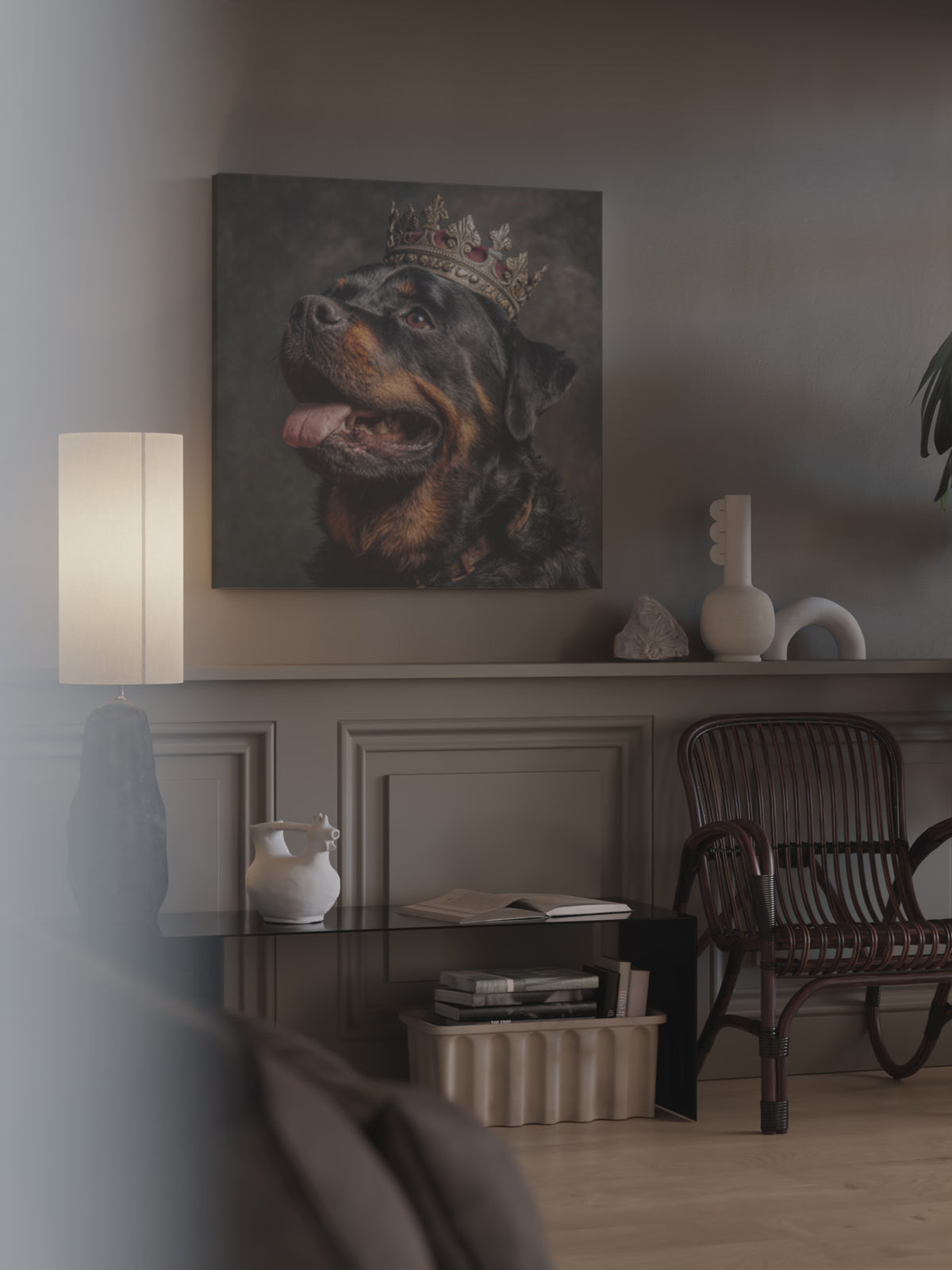 Rottweiler King Canvas Print – short video of the print