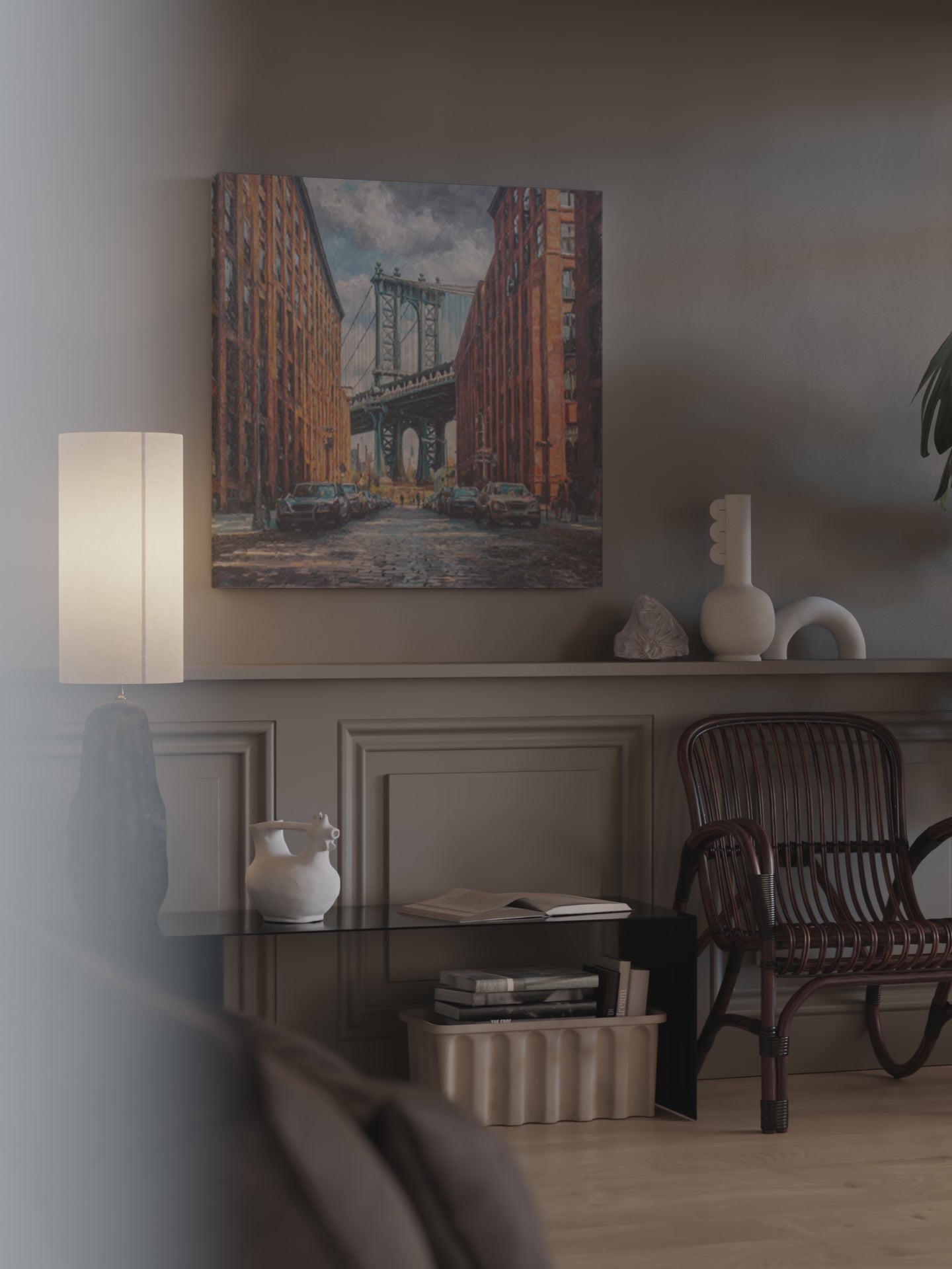 Manhattan Bridge DUMBO Brooklyn Canvas Art – short video of the print