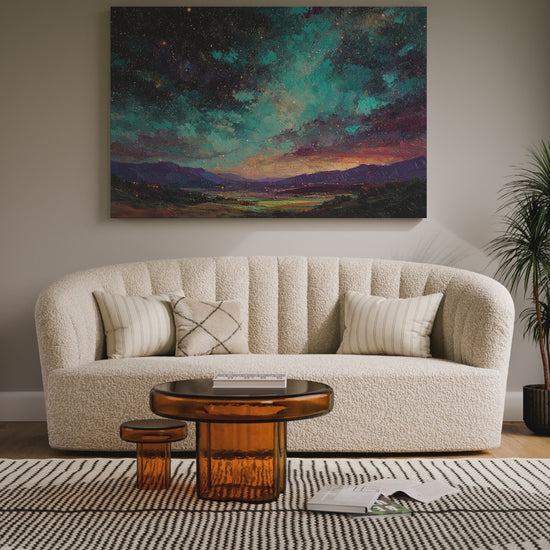 Cosmic Starry Night Canvas Wall Art – short video of the print