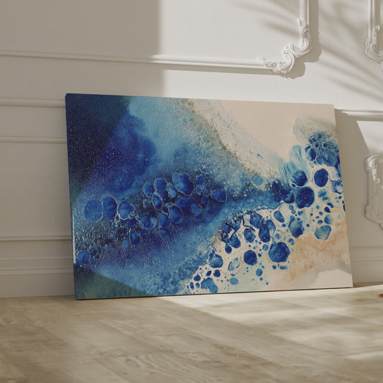 Abstract Blue Canvas Wall Art – short video of the print