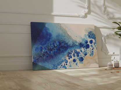 Abstract Blue Canvas Wall Art – short video of the print