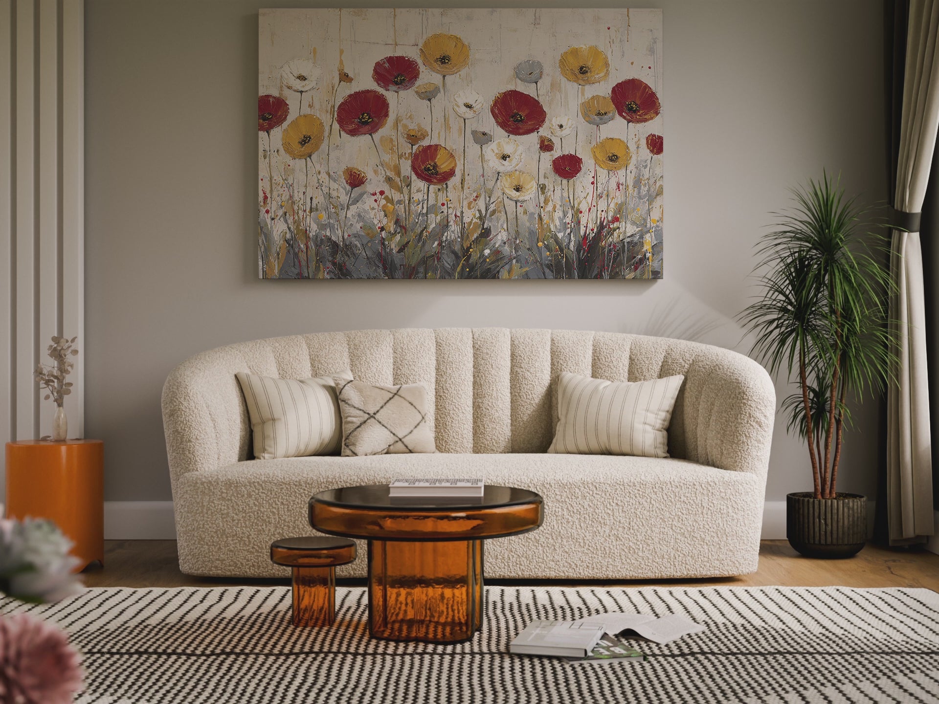 Contemporary Floral Canvas Art – short video of the print