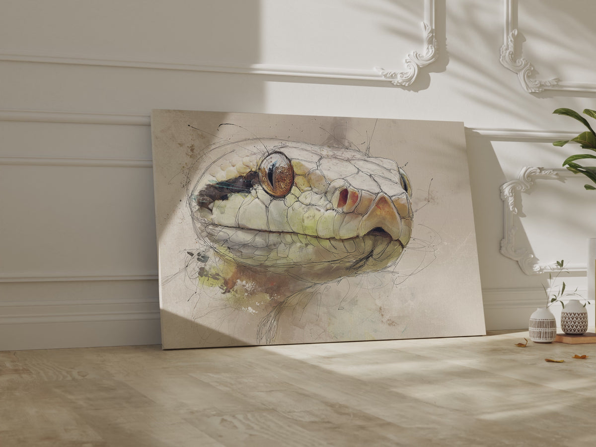 Snake Portrait Canvas Wall Art – short video of the print