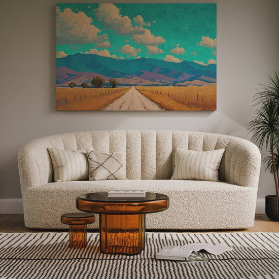 Mountain Road Landscape Canvas Wall Art – short video of the print