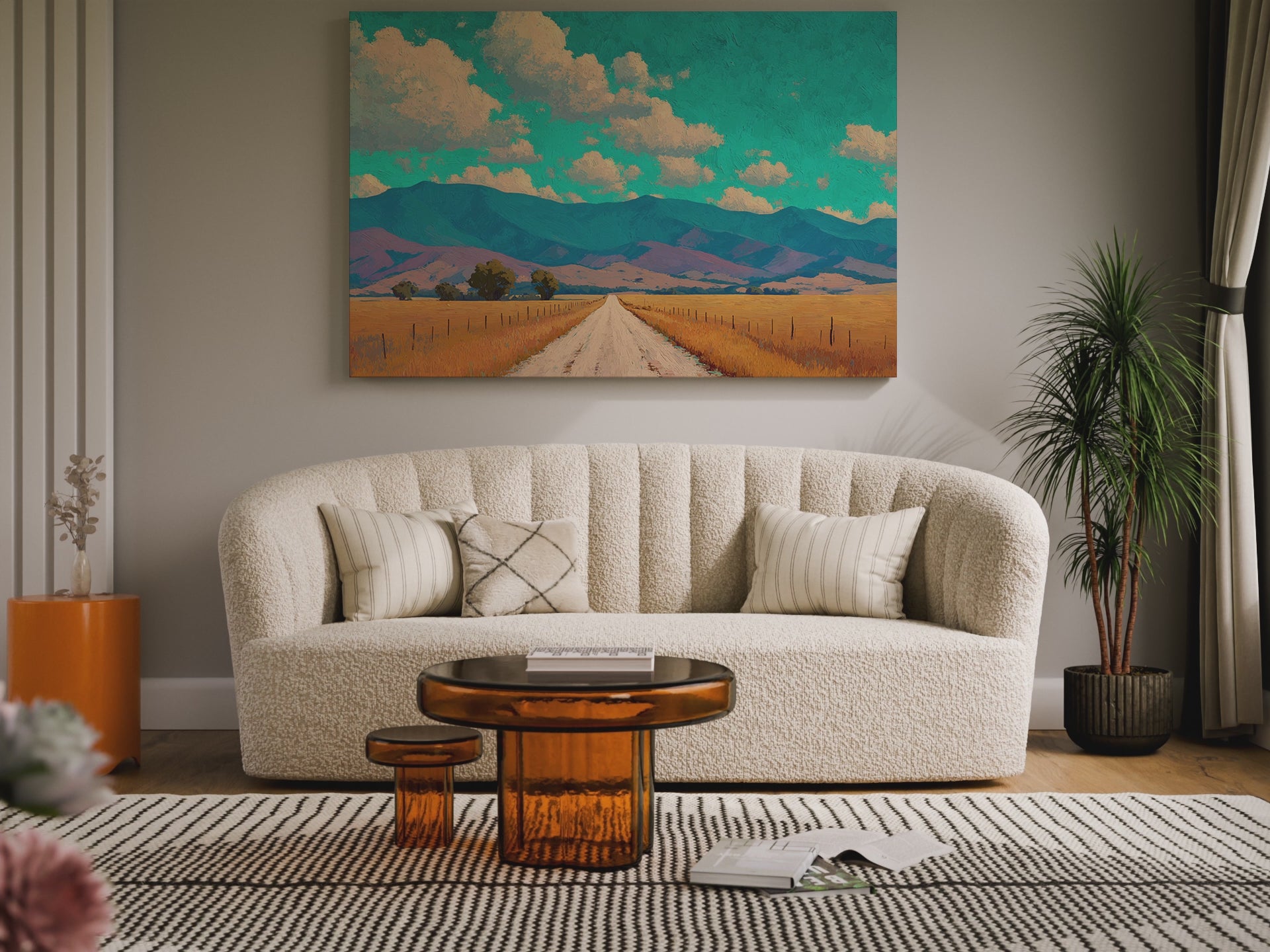 Mountain Road Landscape Canvas Wall Art – short video of the print