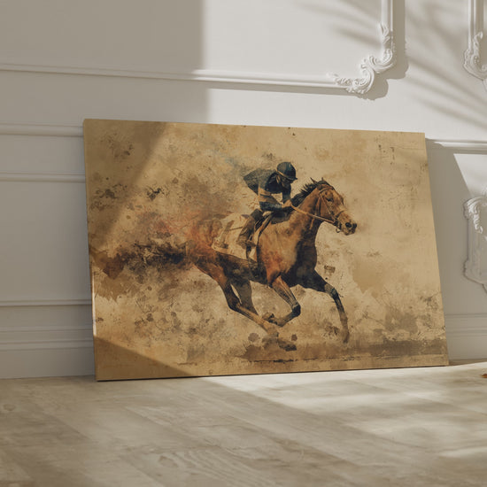 Racing Horse Canvas Print – short video of the print
